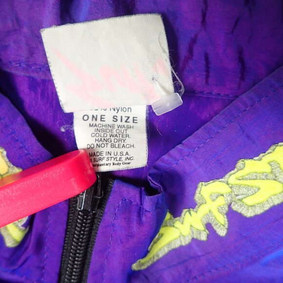 Lightweight Wind Jacket Surf Style Men's Interplanetary Body Gear Purple - Picture 4 of 5